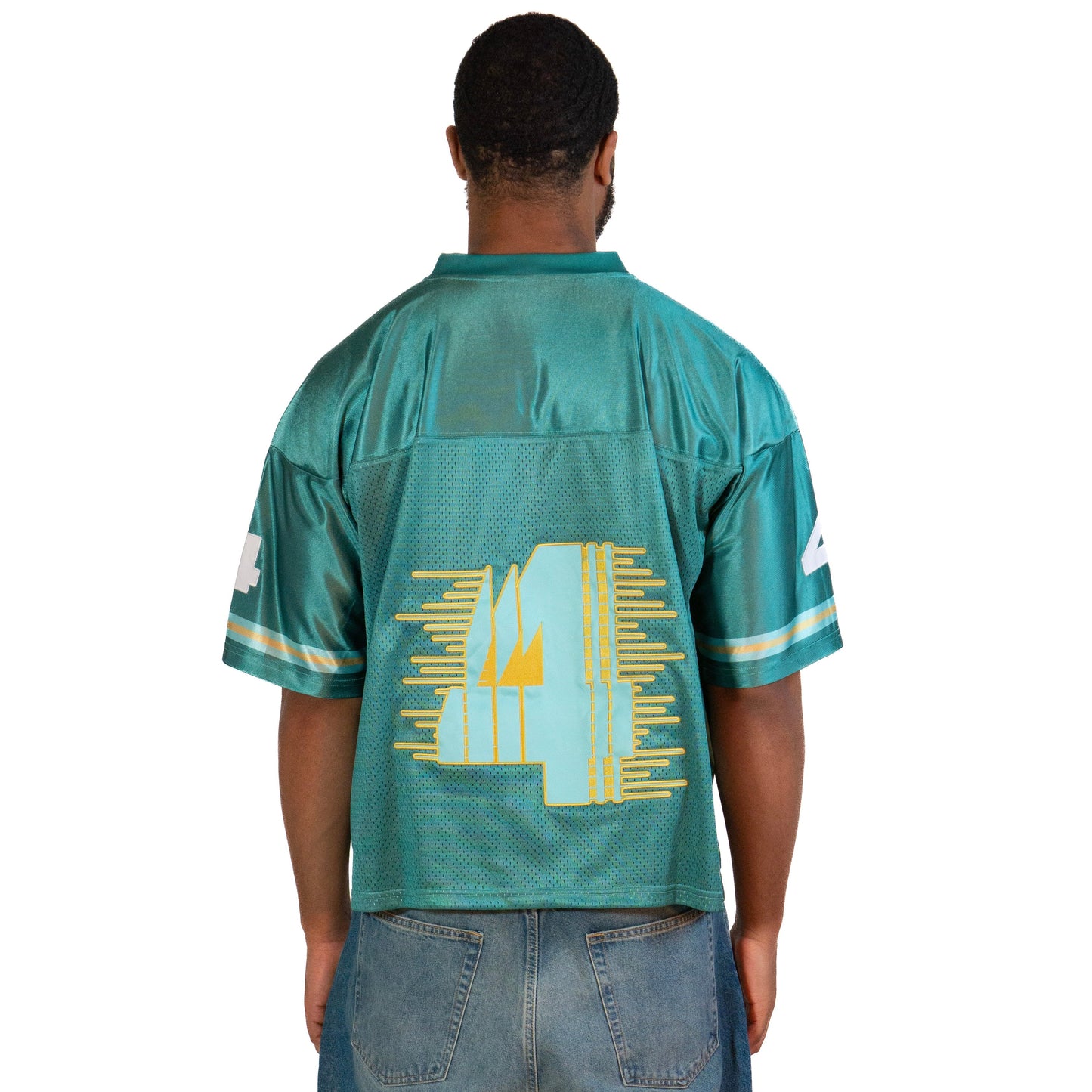 T4F Football Jersey-Green/Yellow/Aqua