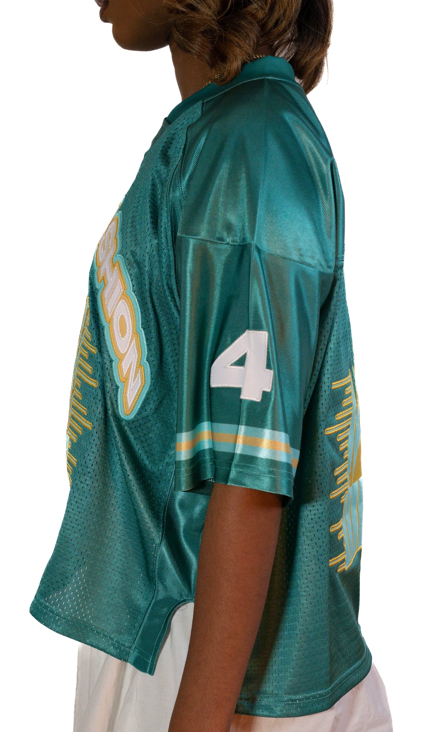 T4F Football Jersey-Green/Yellow/Aqua