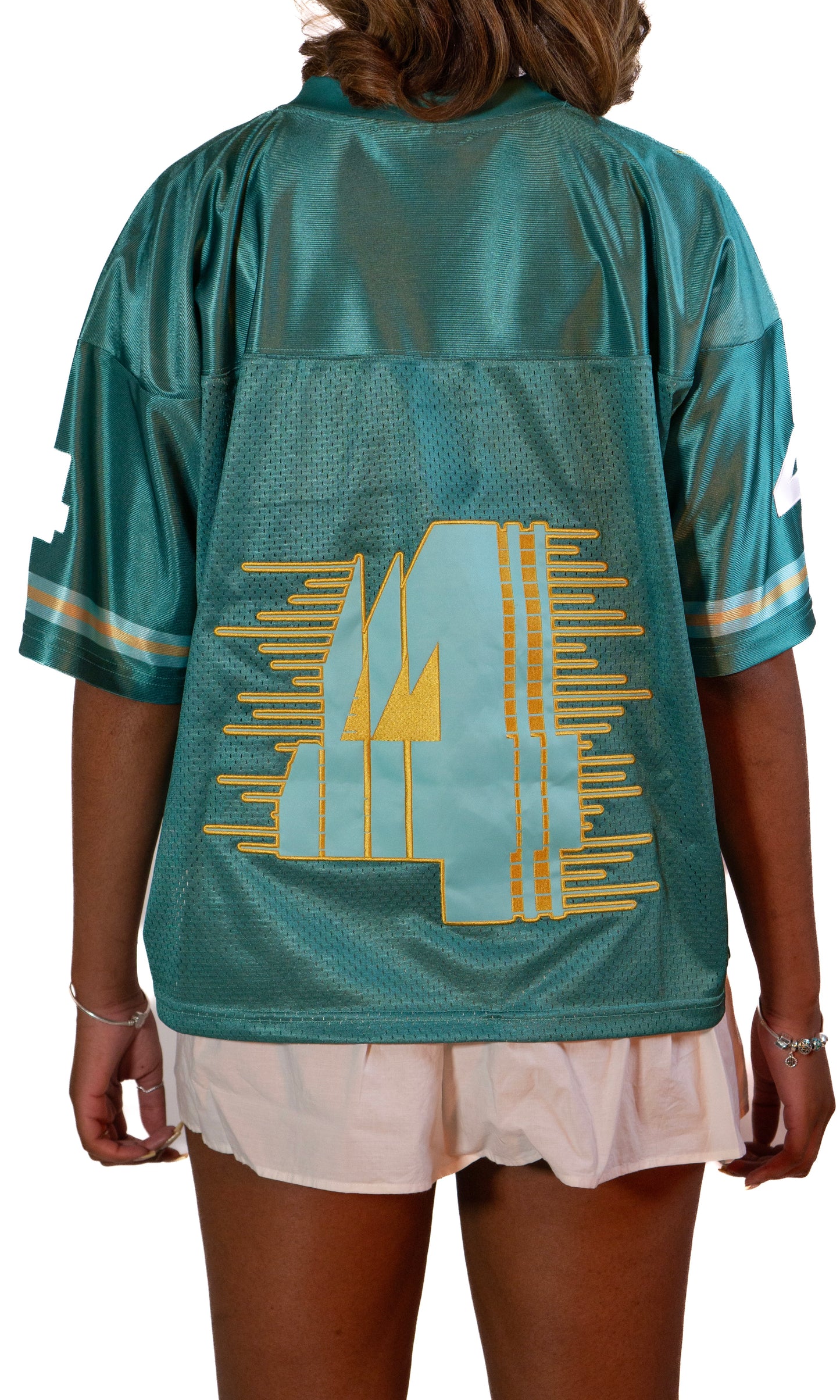 T4F Football Jersey-Green/Yellow/Aqua
